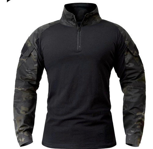 Remera Tactica Multicam Black Bajo Chaleco 