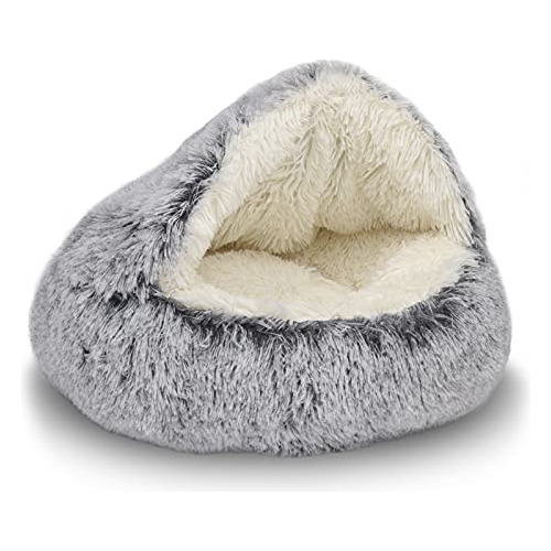 Cat Bed Round Hooded Cat Bed Cave, Cozy For Indoor Cats...