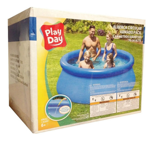 Alberca Inflable Circular 2.44 X 76 Cm