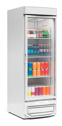 Refrigerador Vertical Frost Free Grd-57br C/ Porta De Vidro Cor Branco 220V