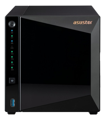 Storage Nas Server Asustor Drivestor 4 Pro As3304t 4 Baias Cor Preto