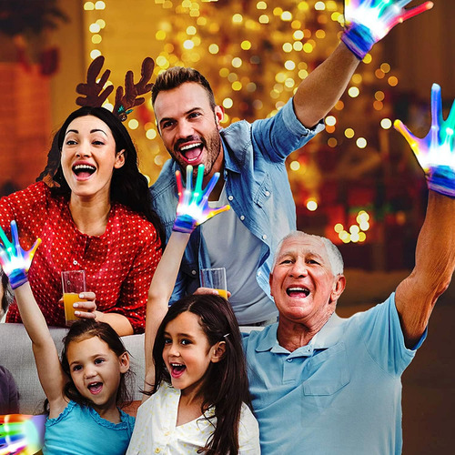 Guantes De Luces Led, 5 Colores, 6 Modos, Para Niños Y Adult
