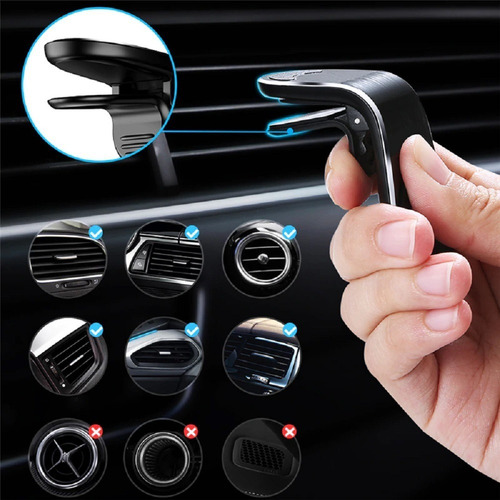 Suporte Celular Automotivo Magnético Veicular Carro Tipo L