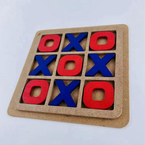 Juego De Madera Toe Tabletop Blocks Estrategia Brain Puzzle