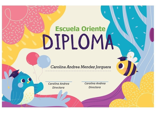 Graduacion Kinder Diploma Abeja  Kit Imprimible No Fisico 