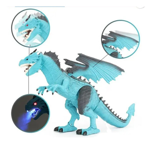 Dinosaurio Control Remoto Gran Dragon Luz Vapor Sonido