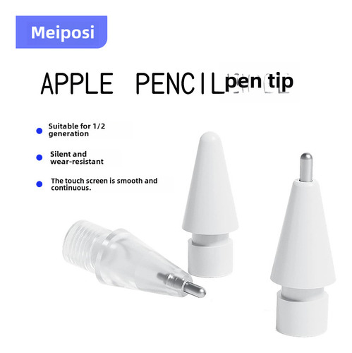 Punta Plateada Activa De Lápiz Para Apple, Nib Blanco 40