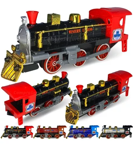 Trem Brinquedo Locomotiva Trenzinho Infantil Vermelho