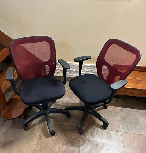 Sillas De Oficina Con Asiento Regulable Dos Unid