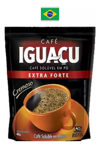 Café Solúvel Em Pó Extra Forte 40g Sachê Iguaçu