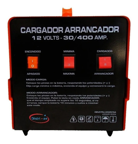 Cargador Arrancador 12 Volts 30/400 Amp. Comando A Distancia