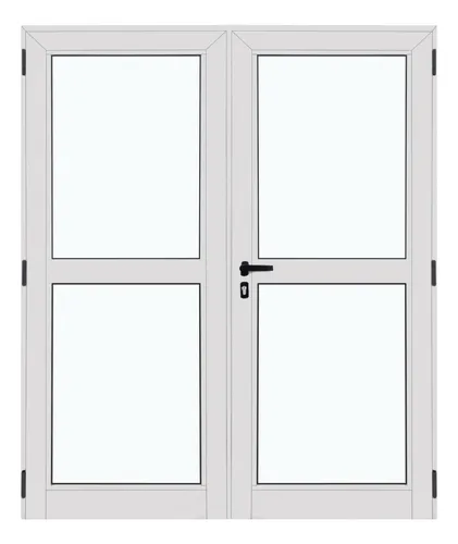 Puerta Doble Modena 180x200 Vidrio Entero 4mm Lebaux