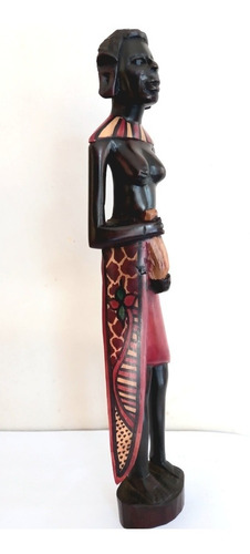 Figura Africana Tribal 30 Cms, Madera Modelo 2