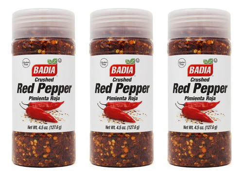 Pack X 3 Ají Rojo Hojuelas Red Pepper 127g Sin Gluten Badia