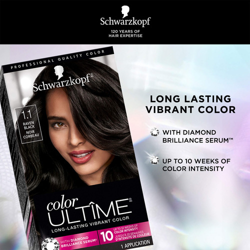 Tinte Para El Cabello Schwarzkopf Color Ultime 1.1 Raven Bla