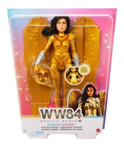 Mattel® Barbie Wonder Woman Ww84 Armadura Dorada Con Luces