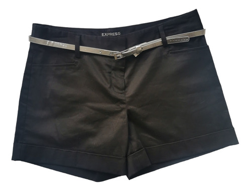 Short De Vestir Elegante, Negro Oscuro, Moda Casual, Express