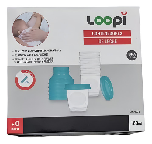 Contenedor De Leche Materna 6u De 180 Ml Explorer Fan