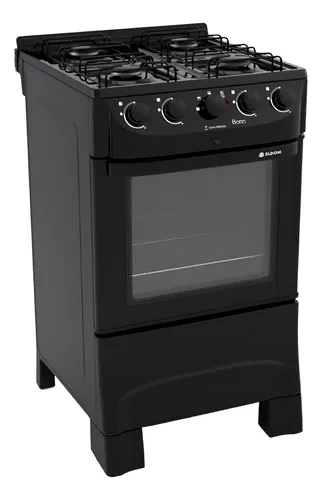 Cocina Eldom Bonn 4 Hornallas Gas/eléctrica Con Visor Negro
