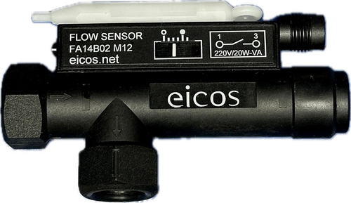 Sensor De Fluxo P/ Baixas Vazões De Água Fa14b02-m12 Eicos