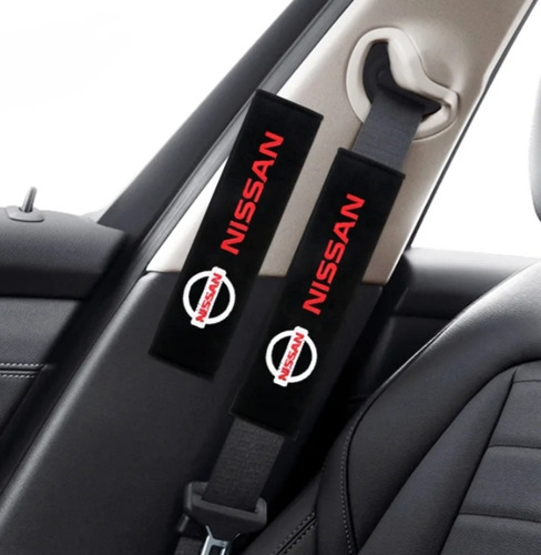 Par De Almohadillas Cubre Cinturones Con Logo Nissan