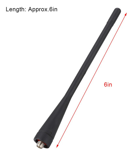 Antena De Látigo Uhf Kra27 400-470mhz Para Kenwood Radio Tk3