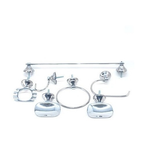 Juego Set Accesorios Con Barral X 7 Bronce Cromo