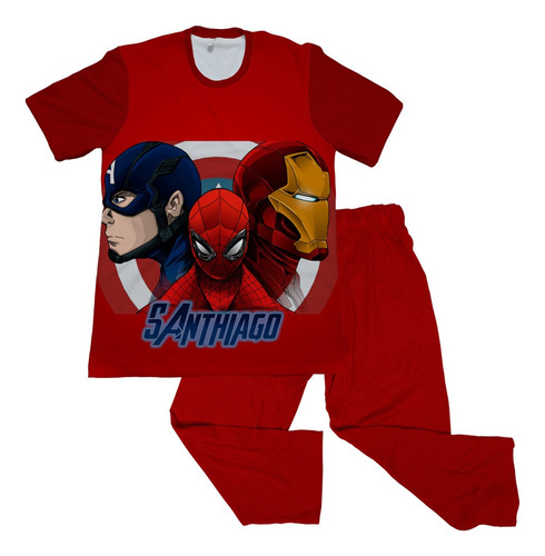 Pijama Niño Superheroes Hombre Araña Capitan America