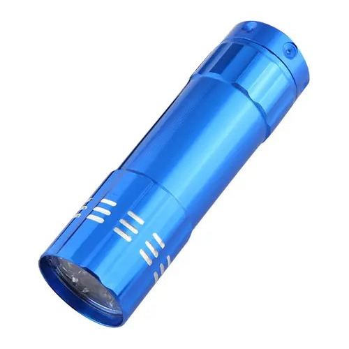 Linterna Aluminio Uv Ultravioleta Luz Negra 9 Led - Azul