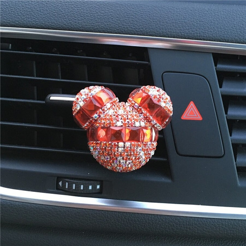 1 Aromatizador Cheirinho P/ Carros Mickey Disney Com Strass