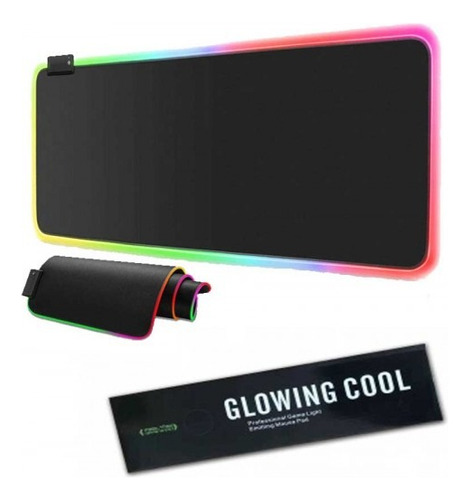 Mouse Pad Gamer Luz Rgb Antideslizante Glowing Cool