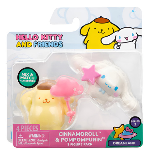 Figura Pompompurin Cinnamonroll Set 2 Pack Globo Nube 5cm