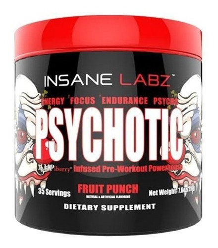 Psychotic 35 Servicios Pre Workout Insane Labz Tienda Fisica