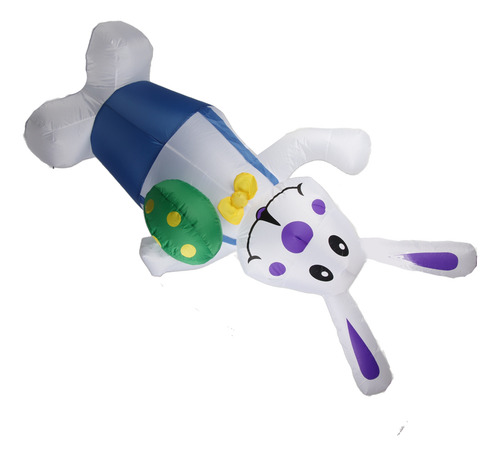 Decoración Inflable Con Forma De Conejo De Pascua Con Huevos