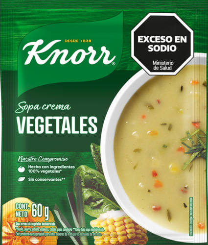 Sopa Crema Knorr Verduras 60g Sobre