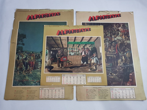 Antiguos Almanaques Alpargatas Lote X 3 Mag 60603