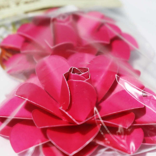 Topo De Bolo Flor Com Folha G2 Lullifet 2und Cor Pink
