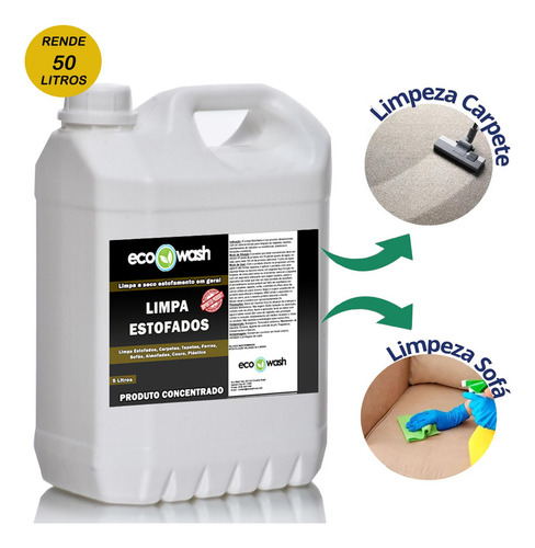 Limpa A Seco Estofados Eco Wash Rende 50 Litros