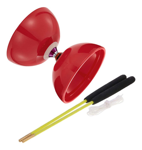 Juguete Diabolo Divertido Con Cuerda Con Varillas, Rojo