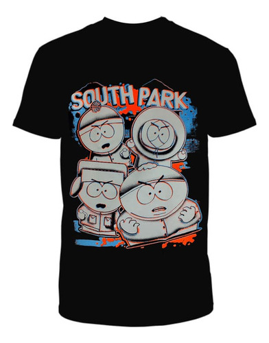 Camiseta Hombre South Park Negra