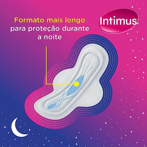 Absorvente Noturno Com Abas Suave 16 Unidades Intimus