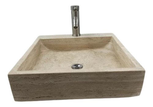 Lavabo Ovalin Marmol Moderno Cuadrado Rustico 45/45 Cm T