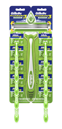 Pack 10 Gillette Prestobarba 3 Piel Sensible / Superstore