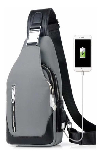 Imagen 1 de 10 de Mariconera Pechera De Calidad Con Usb , Mochila Cruzada T- P