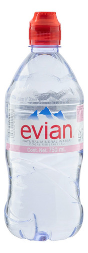 Água mineral Evian  sem gás   squeeze  750 mL  
