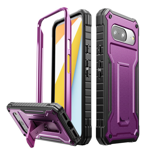 Funda Para Google Pixel 8 Morado Uso Rudo Dual Layer