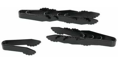 Mini Pinzas De Plástico Negro - 4 1/2 &quot;l, 10 Por Wfx