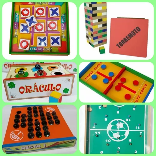 Kit 5 Jogos Infanto Juvenis De Tabuleiro E Bolinhas De Gude