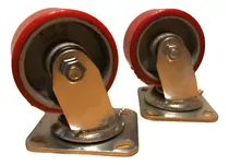 Comprar 6 Rodajas Ruedas Llantas 4x2  Fierro Poliuretano Giratorias