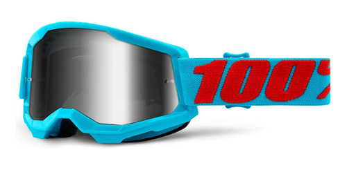 Óculos 100% Strata 2.0 Summit Azul Espelhado Motocross Cross